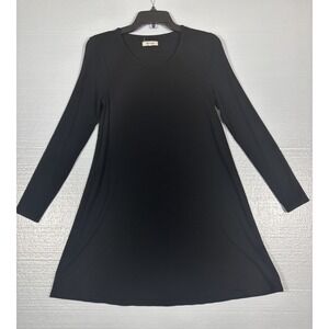 Madewell Black long sleeve t shirt swing style dress Size small
